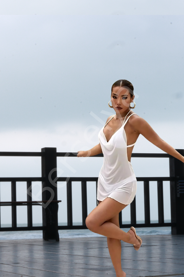 Askılı Yazlık Mayo Üstü Pareo Elbise Model 66008