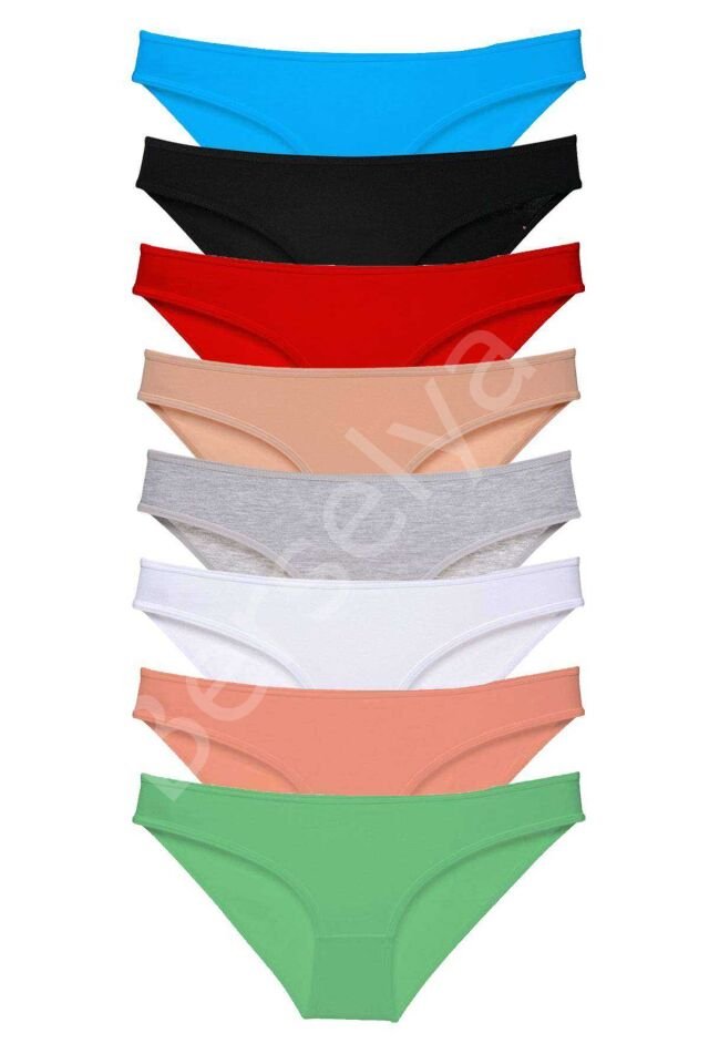 8 adet Süper Eko Set Likralı Kadın Slip Külot Set 1