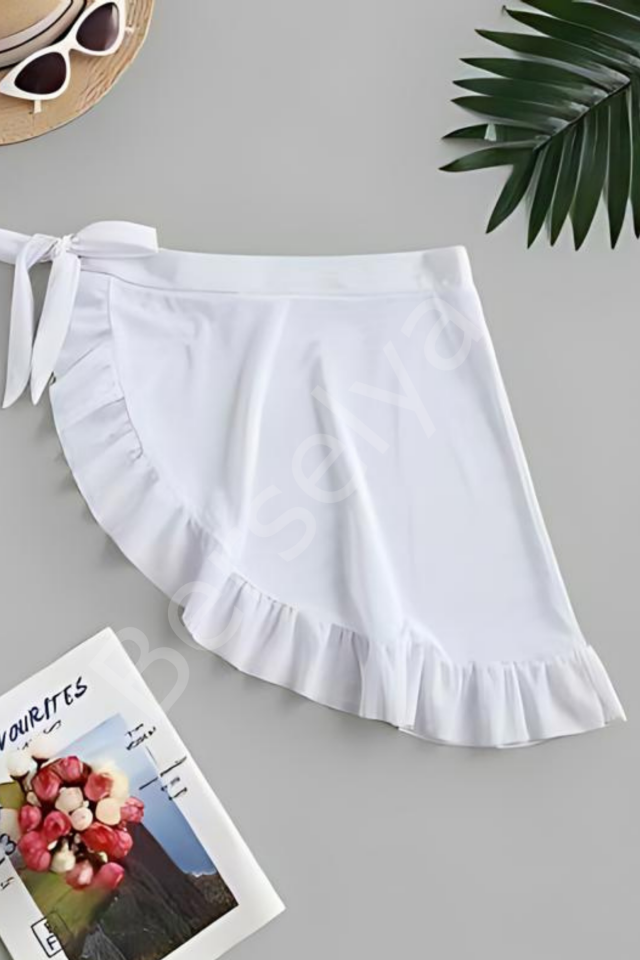 Yanları Fırfırlı Mayo Üstüne Pareo Model 66000