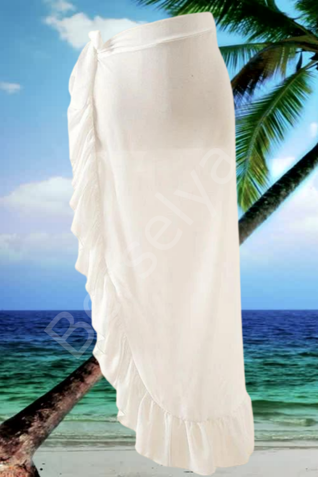 Yanları Fırfırlı Mayo Üstüne Pareo Model 66000