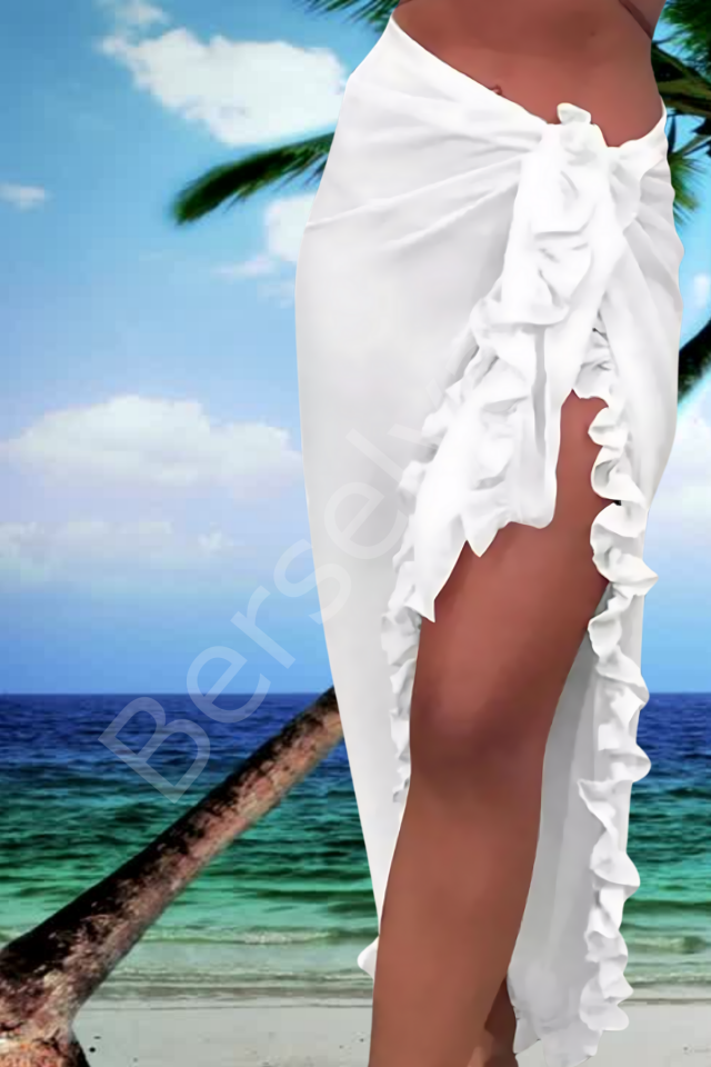 Yanları Fırfırlı Mayo Üstüne Pareo Model 66000