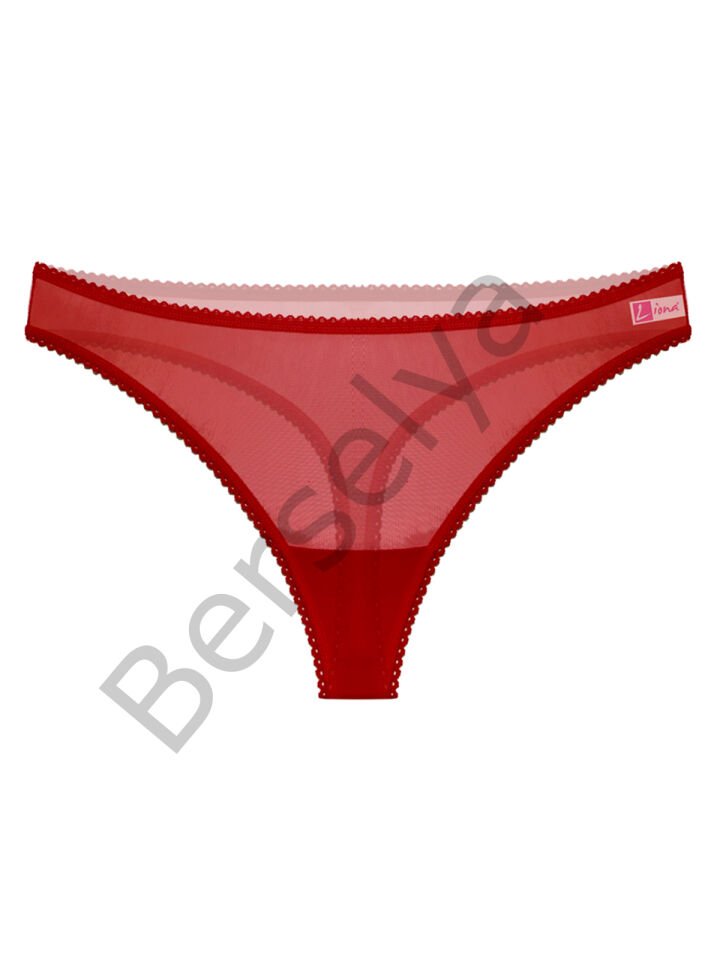 Transparan Kadın Kırmızı Fantezi Külot