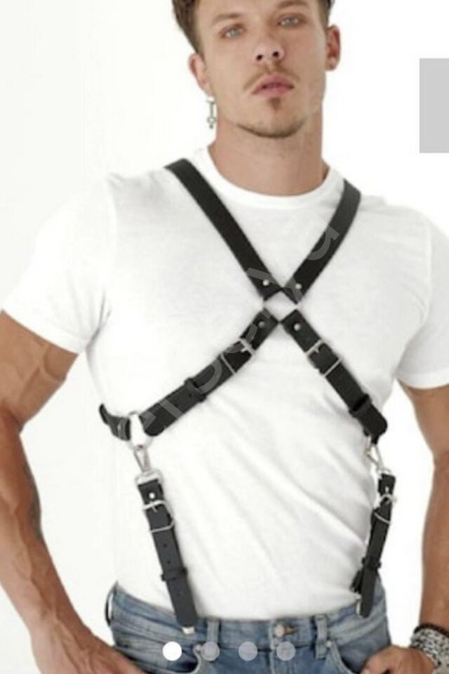 Erkek  Deri Omuz Bağlantılı Pantolon Askısı 800603