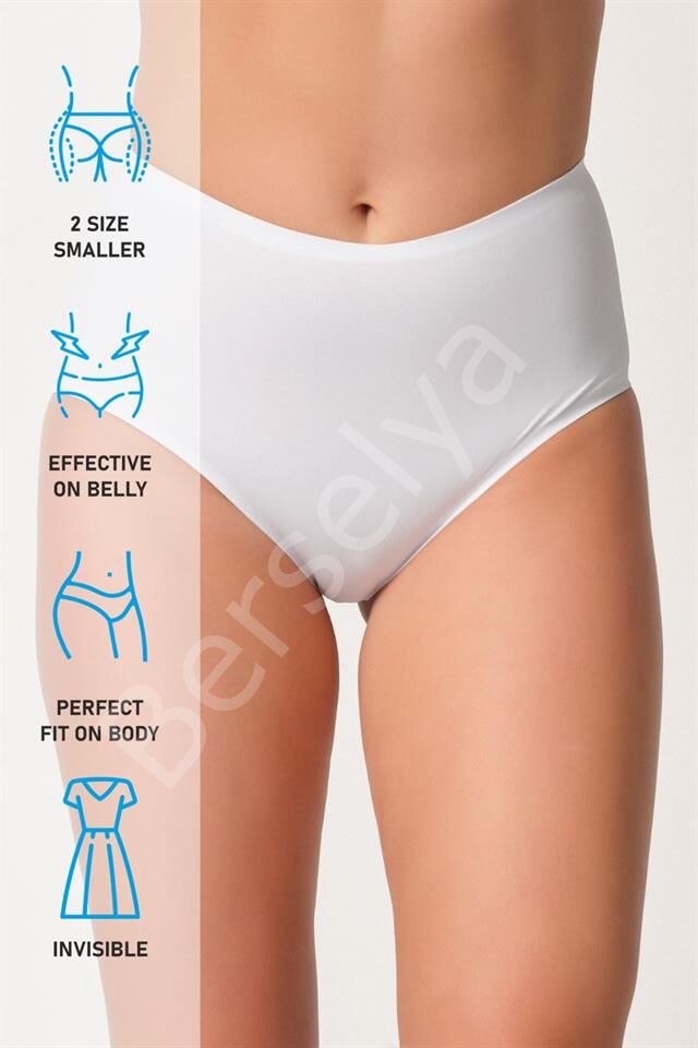 Beyaz 2804 Yapıştırma Lazer Brezilya Slip