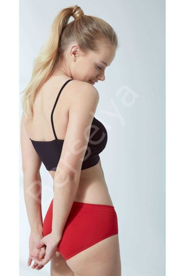Elite Life Kadın İp Askılı Destekli Büstiyer Siyah Sütyen 770 L-XL