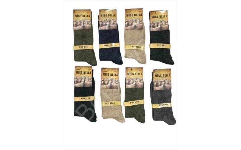 Miss Bella Lamswool Kışlık Erkek  Çorap 8 Adet