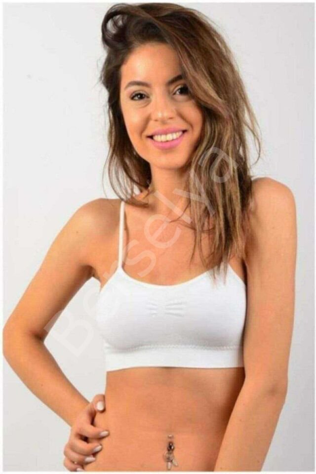Elite Life Kadın İp Askılı Destekli Büstiyer Beyaz Sütyen 770 L-XL