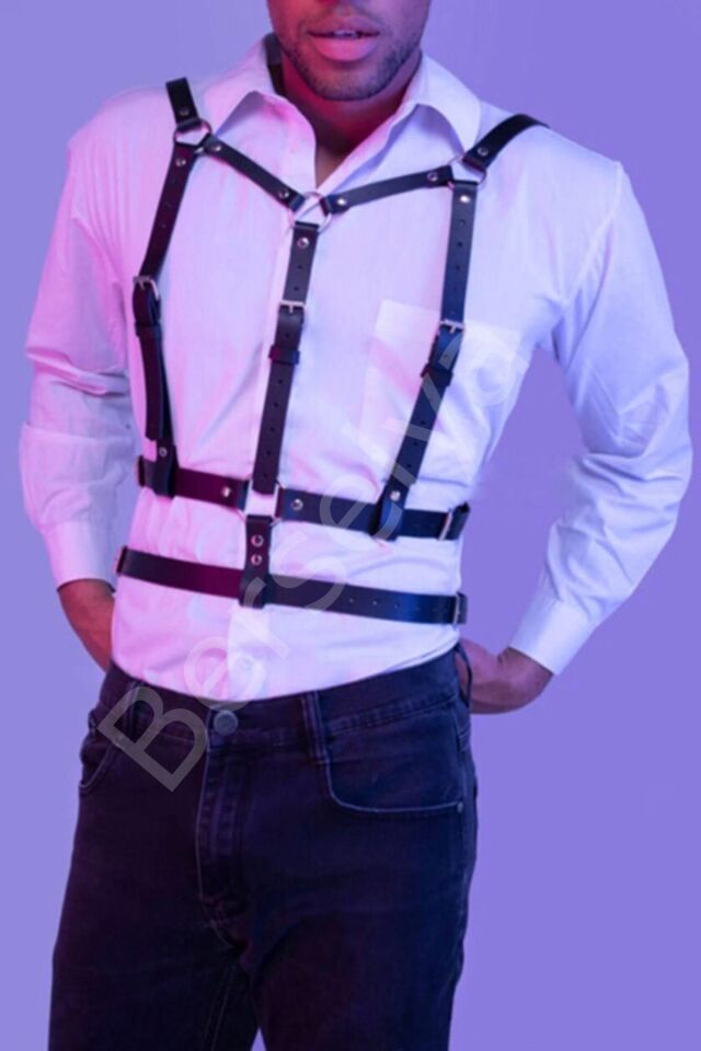 Erkek  Deri Göğüs Aksesuarı 800335