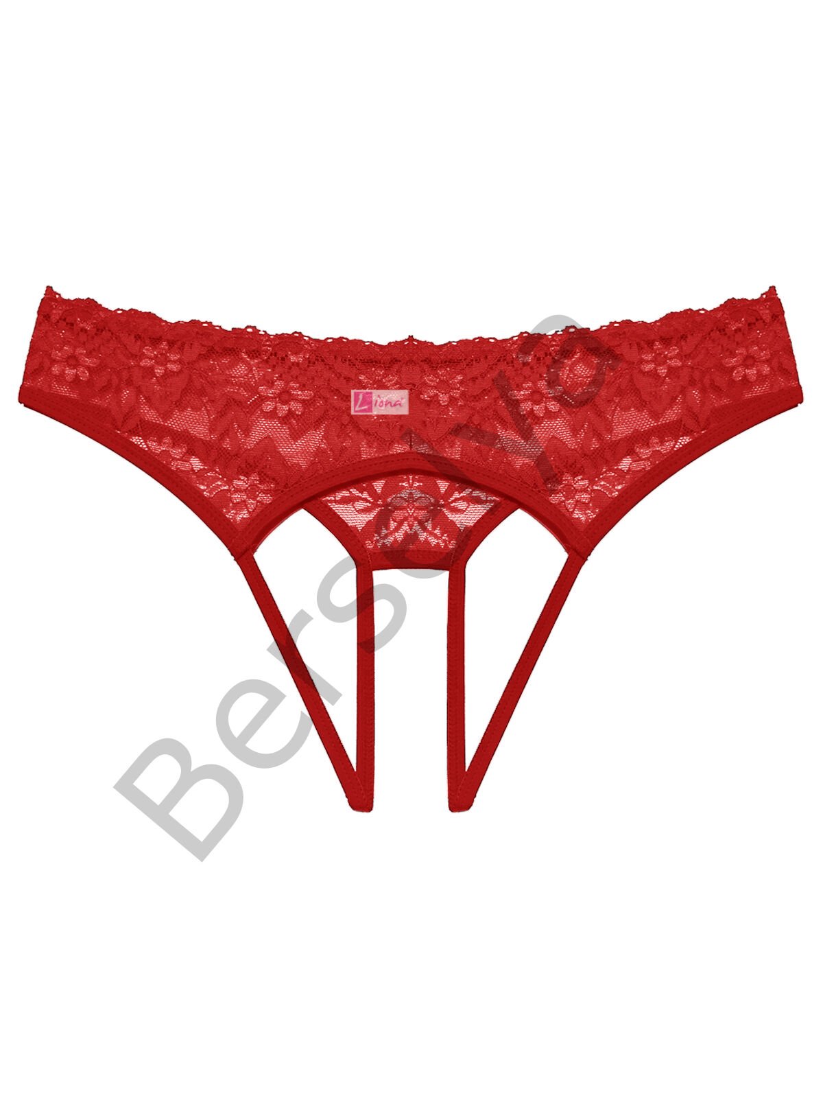 Büyük Beden Özel Bölgesi Açık Kırmızı Fantezi Külot