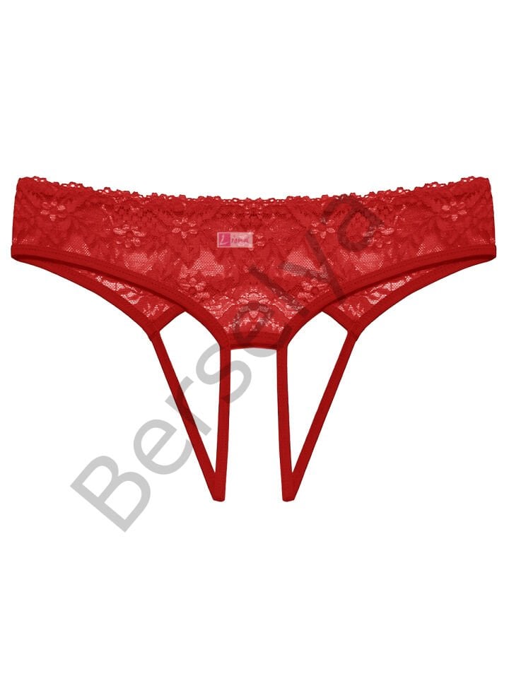 Büyük Beden Özel Bölgesi Açık Kırmızı Fantezi Külot