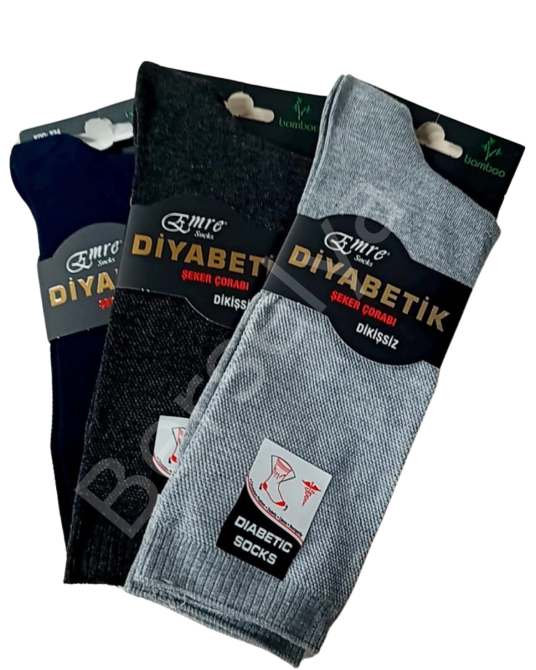 Emre Erkek  Diyabetik Bambu Çorap 6 Adet