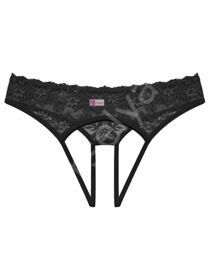 Büyük Beden Dantelli Kadın Siyah Fantazi Külot