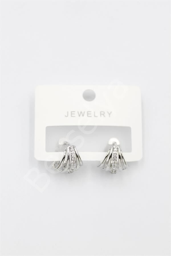 Taşlı Küpe - Gümüş