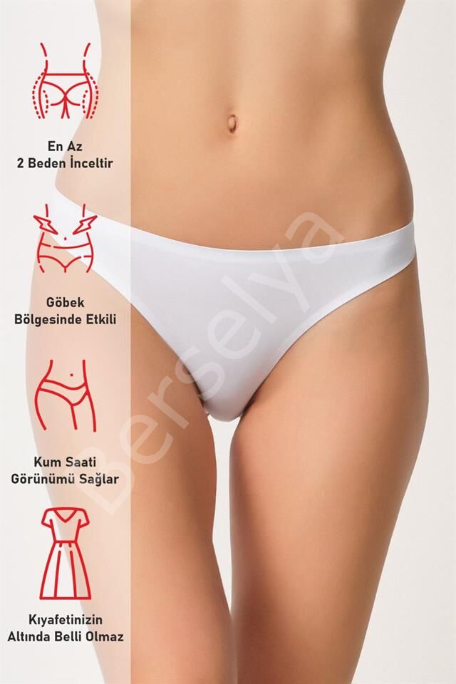 Beyaz Emay 2802 Yapıştırma Lazer Kesim String Külot