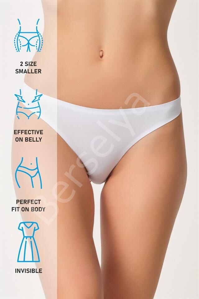 Beyaz Emay 2802 Yapıştırma Lazer Kesim String Külot