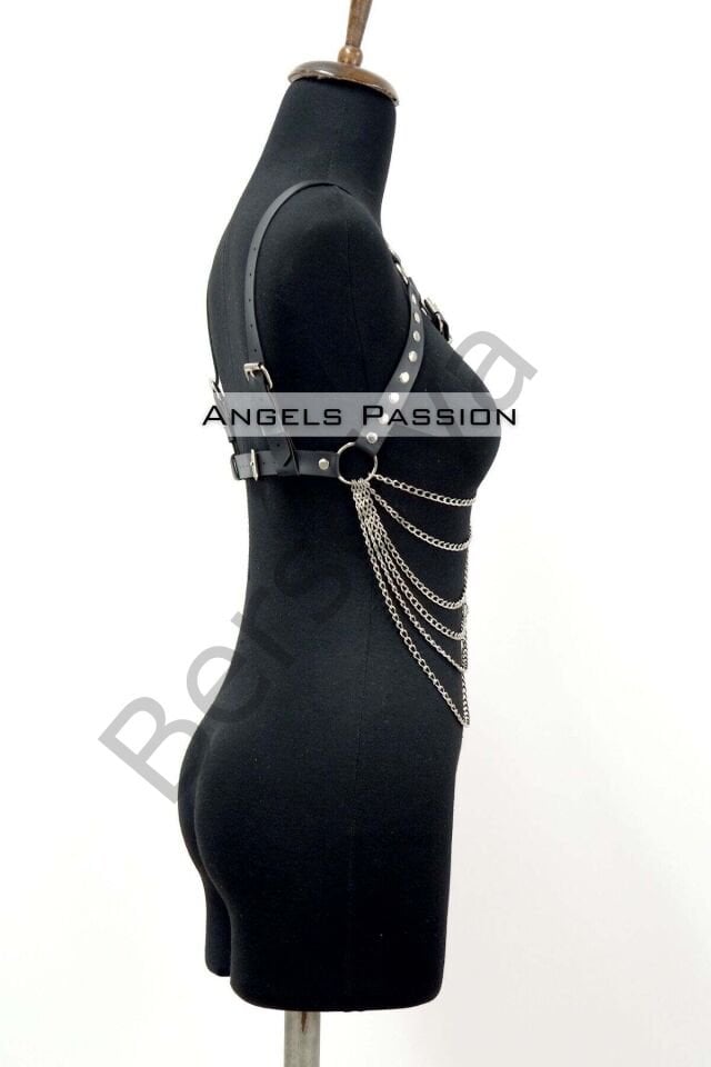 Büyük Beden Zincirli Göğüs Harness - Brf534_s2