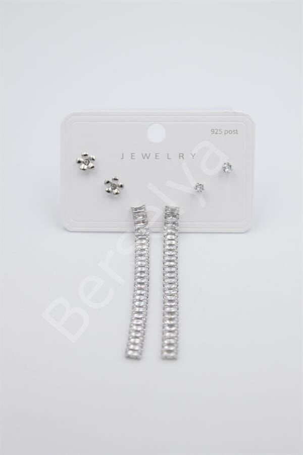 Çoklu Set Küpe - Gümüş