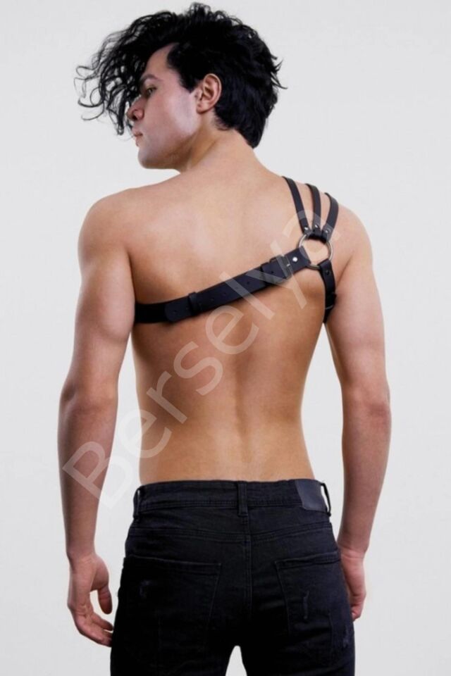 Erkek  Deri Omuz Detaylı Harness Aksesuar 800319