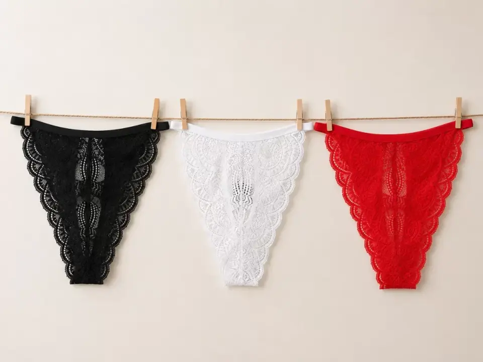 Kadın Dantel String Külot 3’lü Tanga Seti