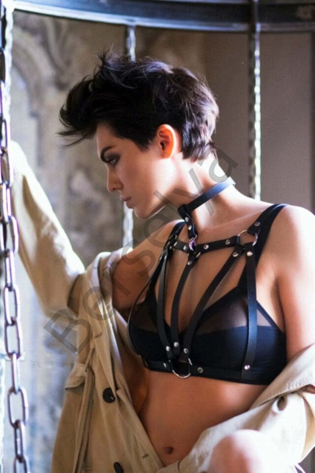 Şık Deri Göğüs Üzeri Harness - Brf747