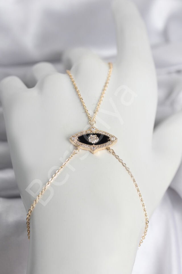 Pirinç Göz Model Gold Renk Zirkon Taşlı Kadın Şahmeran