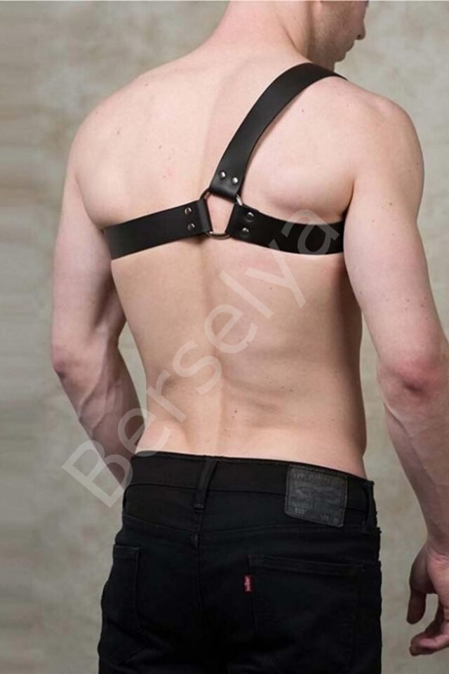 Erkek  Deri Omuz Detaylı Harness Aksesuar 800311
