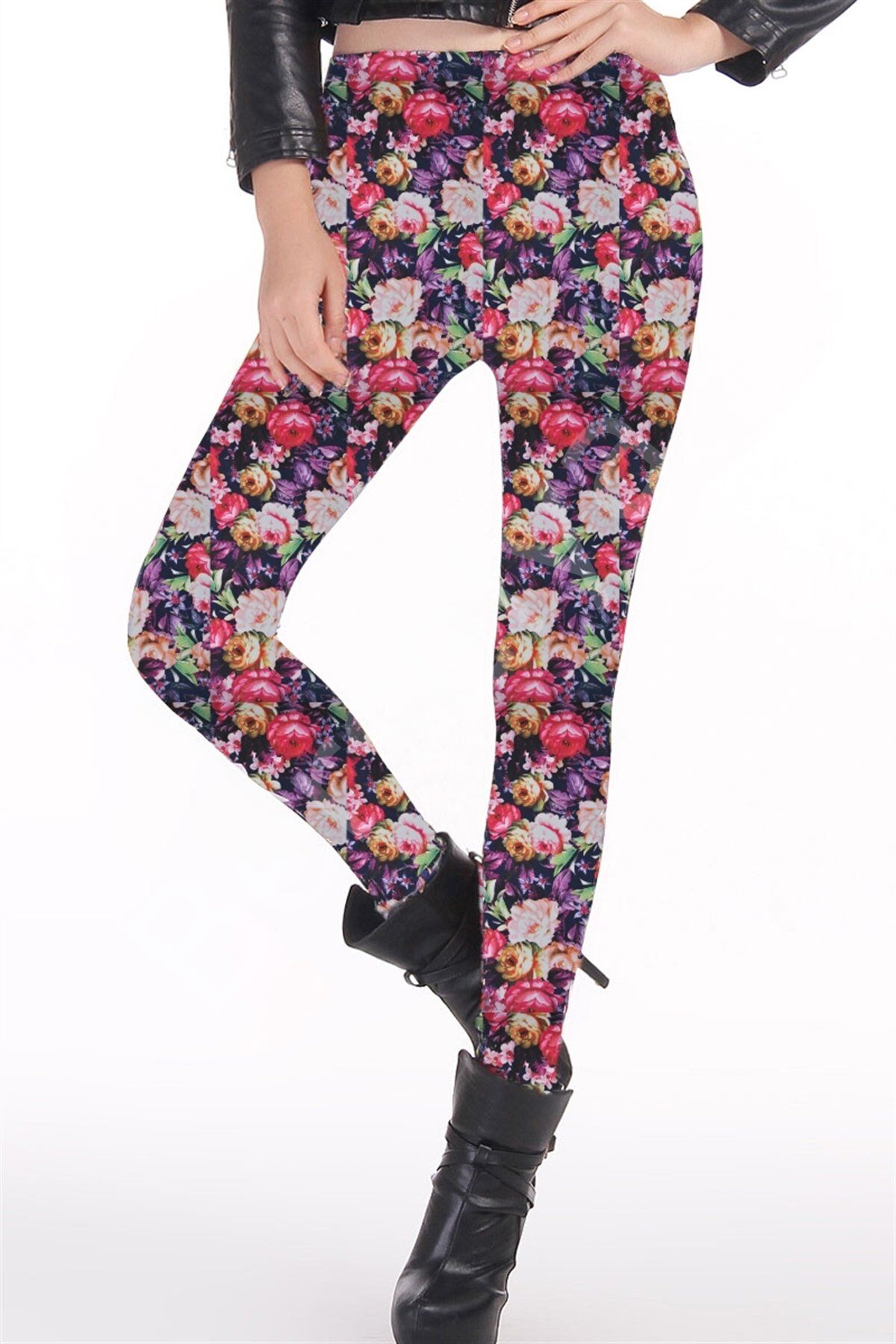 Terry Pau Tp100938 Çiçek Desenli Tayt