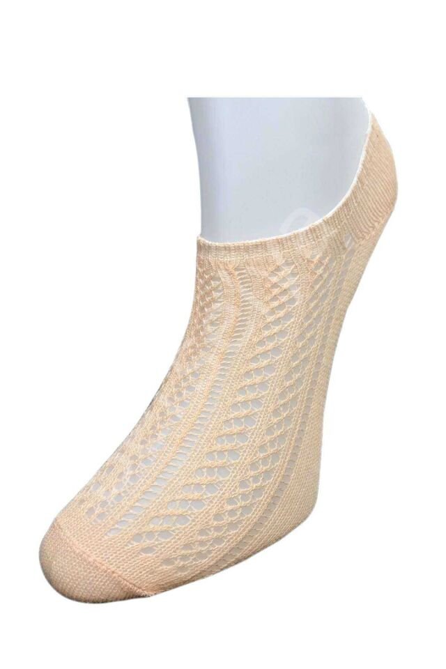 3 Adet Kadın Sneaker Dantelli File Pamuklu Yumuşak Çorap