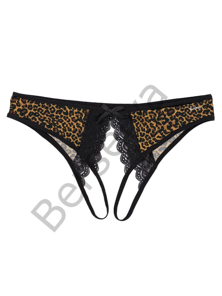 Ağı Açık Leopar Desenli Fantazi Bato Külot