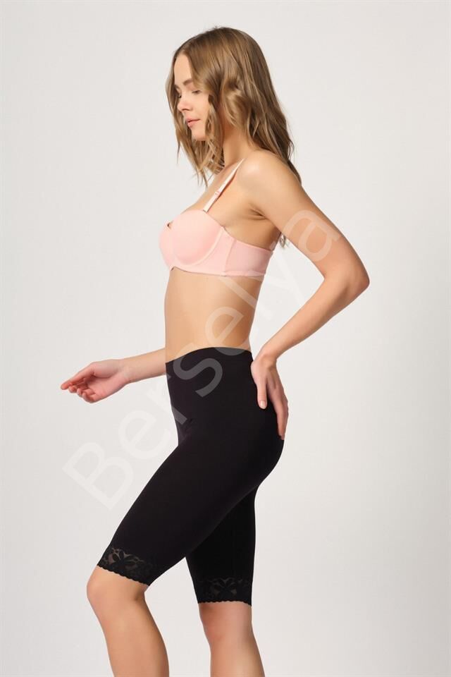 Siyah Emay 3004 Soft Uzun Paça Dantel Boxer
