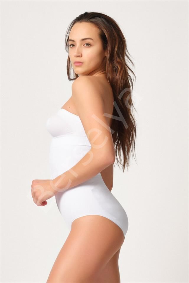 Beyaz Emay 2088 Önden Agraflı Slip Korse