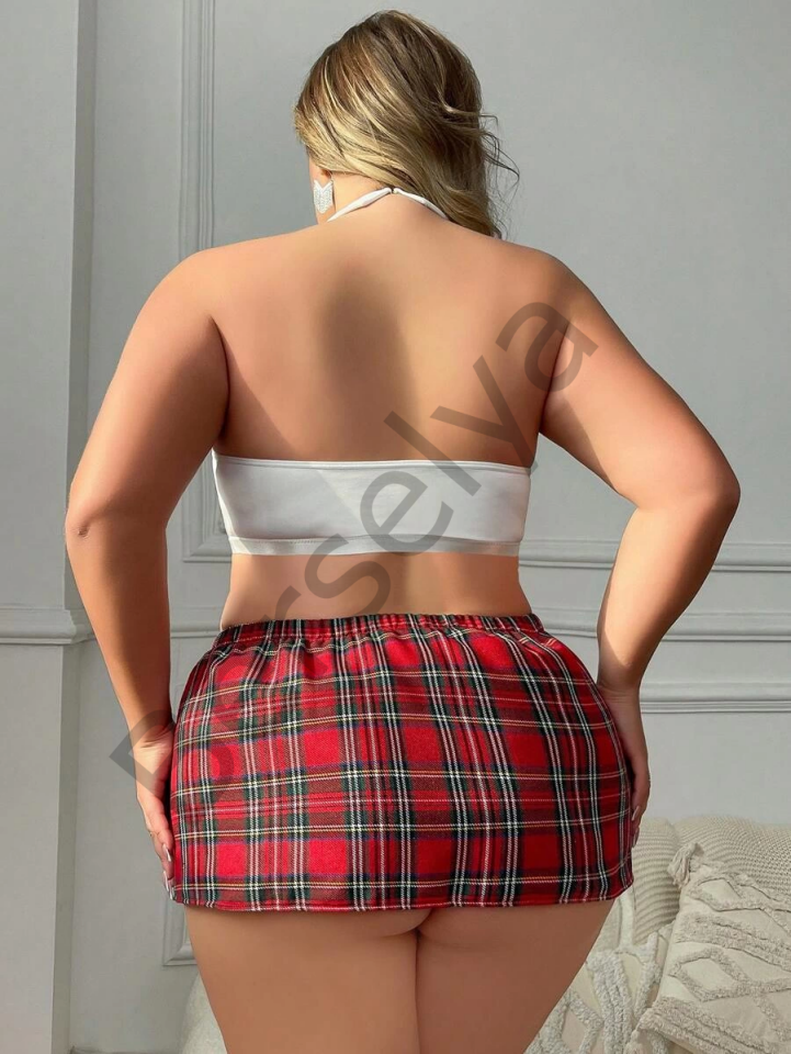 For Dreams 8488 Kadın Büyük Beden Öğrenci Kostümü