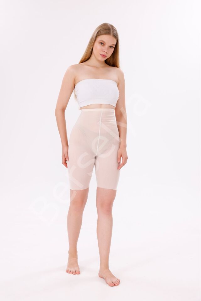 Freshness 0007 Lazer Kesim Tül Yüksek Bel Şort Korse