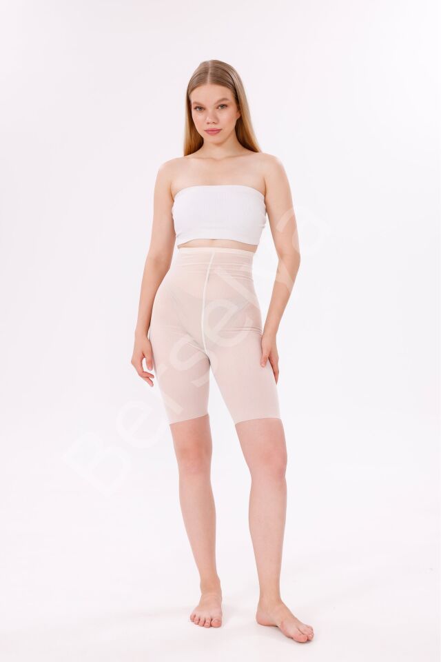 Freshness 0007 Lazer Kesim Tül Yüksek Bel Şort Korse