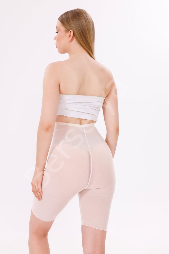 Freshness 0007 Lazer Kesim Tül Yüksek Bel Şort Korse