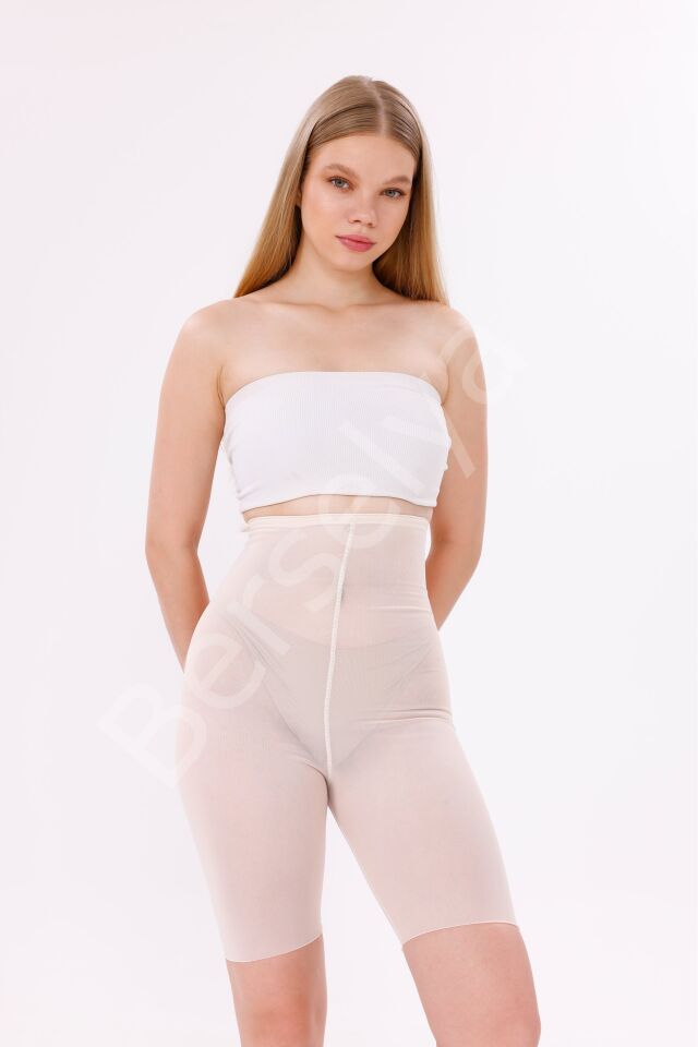 Freshness 0007 Lazer Kesim Tül Yüksek Bel Şort Korse