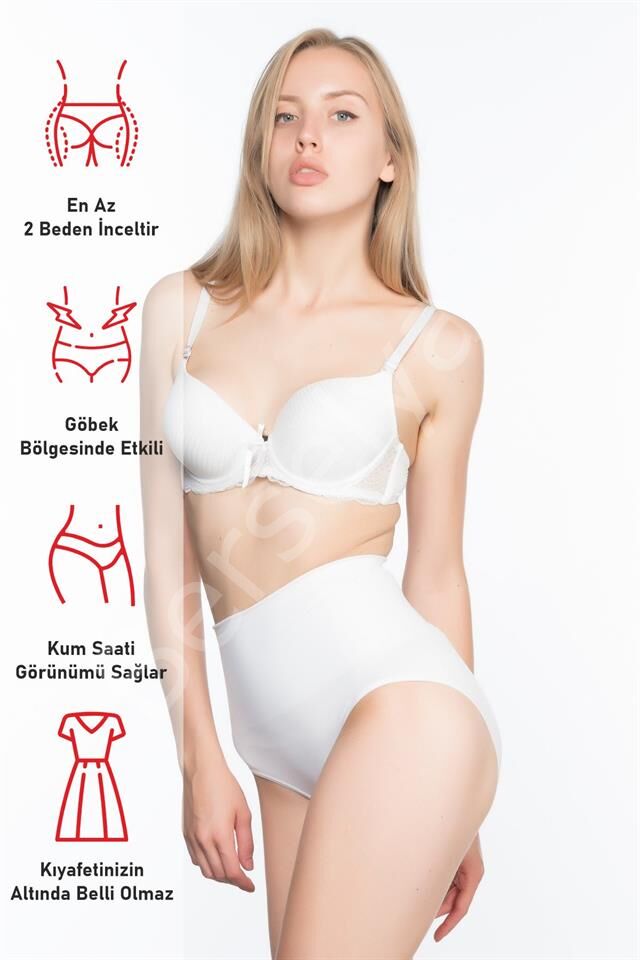 Beyaz Emay 2021 Double Düşük Bel Slip Korse