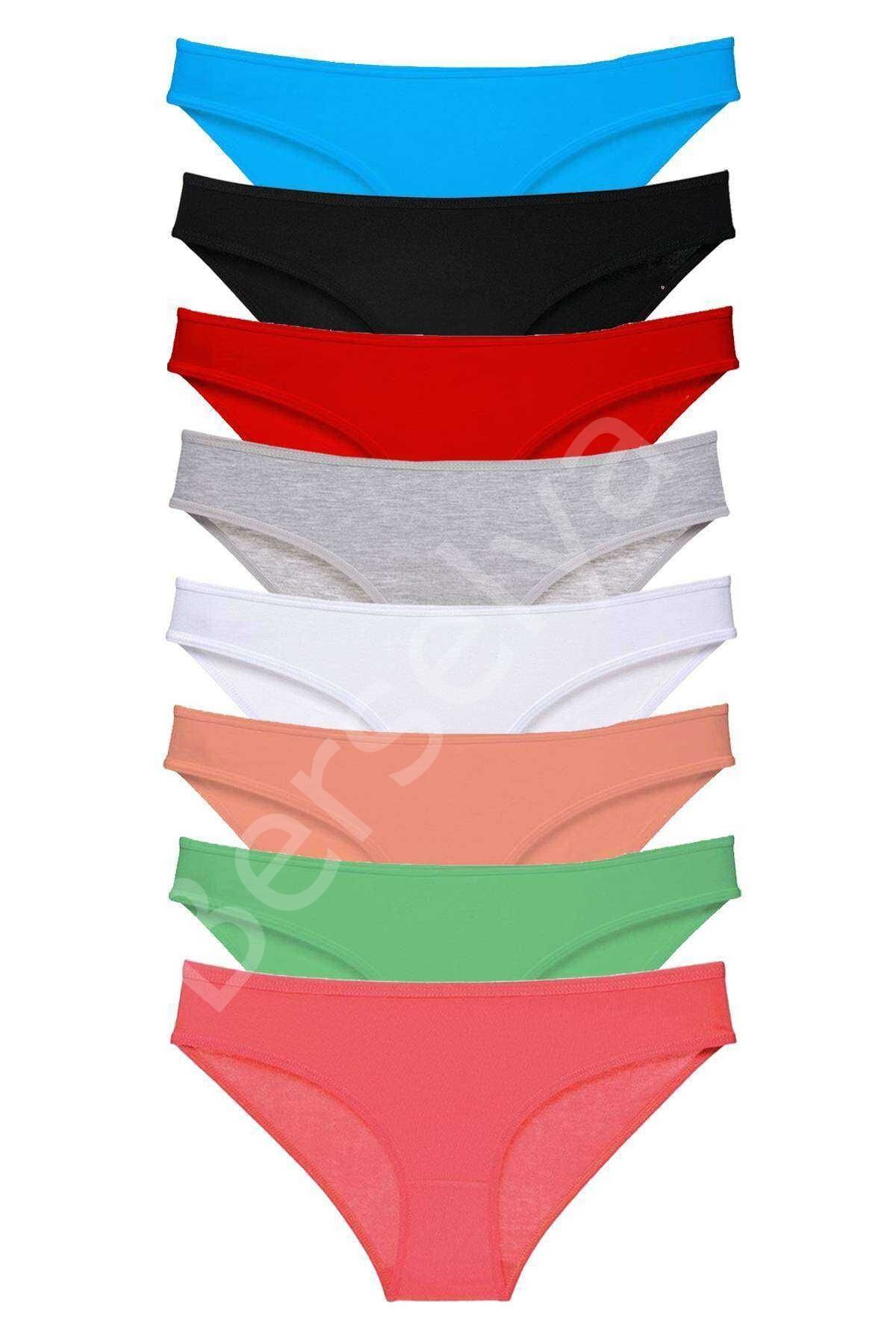 8 adet Süper Eko Set Likralı Kadın Slip Külot Set 6