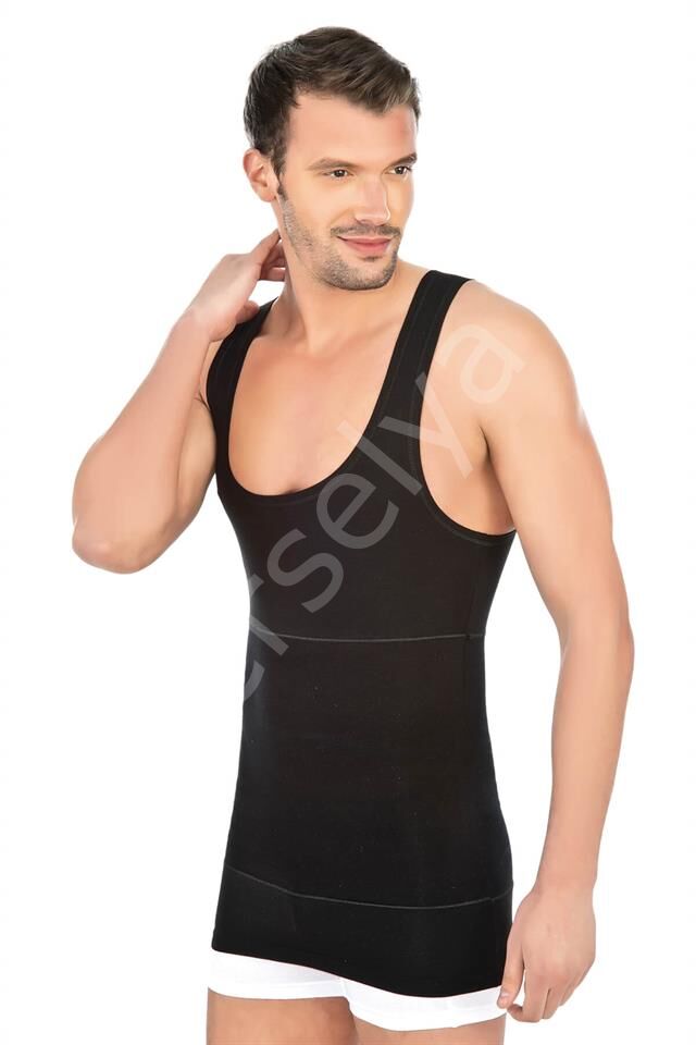 Siyah Emay 1400 Modal Cotton Erkek  Atlet Korse