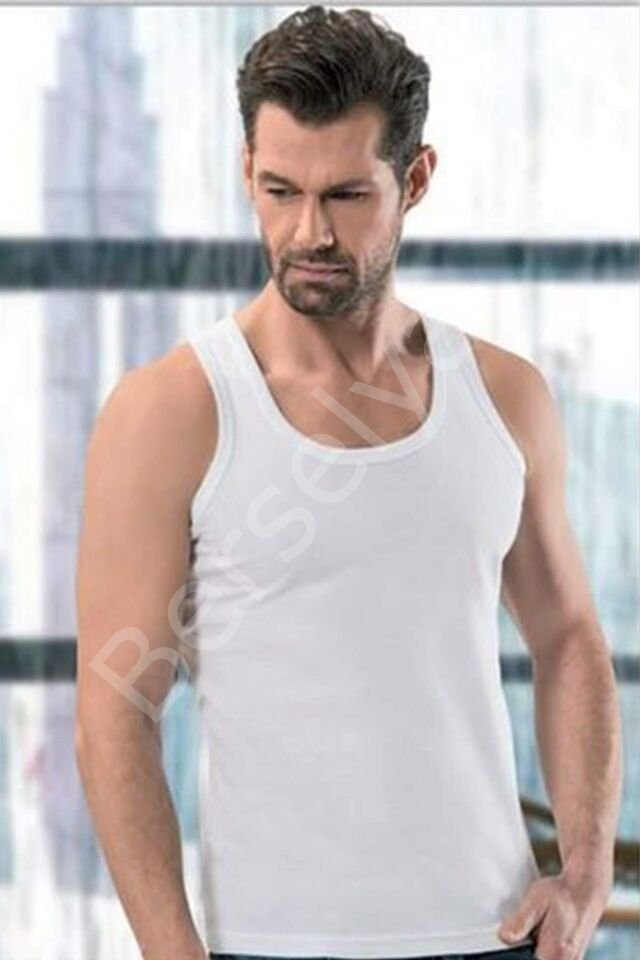 Erkek  Ribana Atlet Beyaz - 1104a