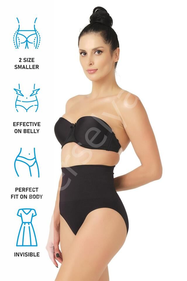 Siyah Emay 2021 Double Düşük Bel Slip Korse