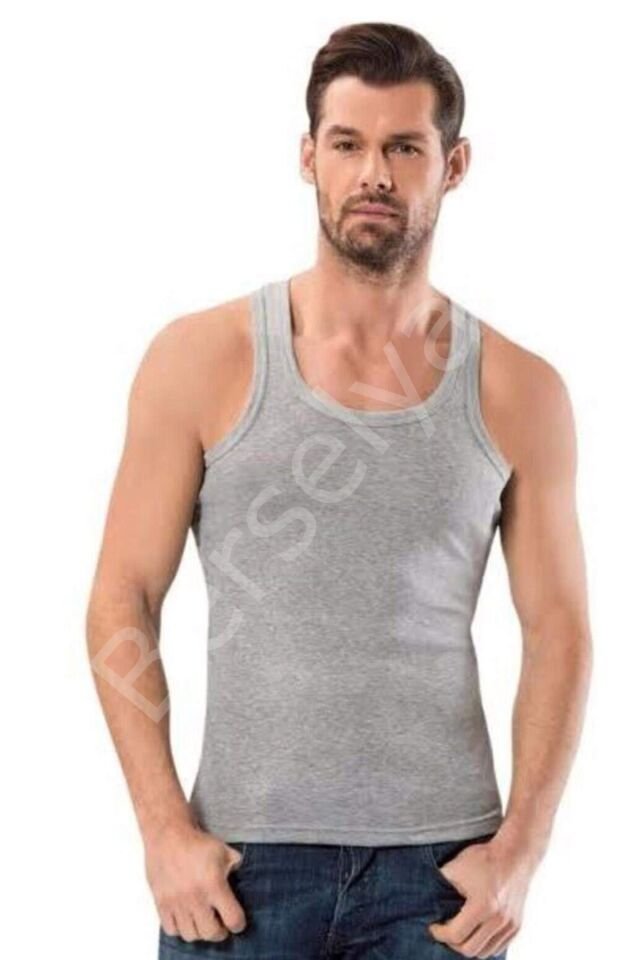 Kalın Askılı Klasik Erkek  Atlet Gri - 1151a