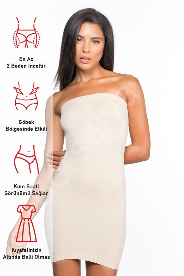 Ten Emay 5065 Straplez Elbise Korse