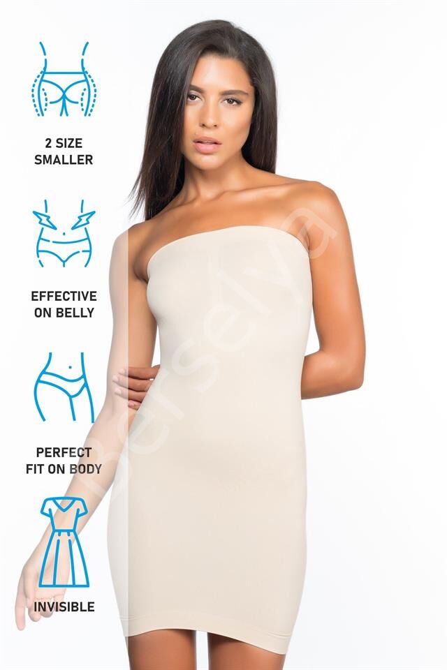 Ten Emay 5065 Straplez Elbise Korse