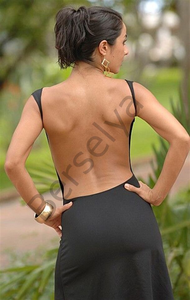 Br031046 Sırt Dekolteli Elbise