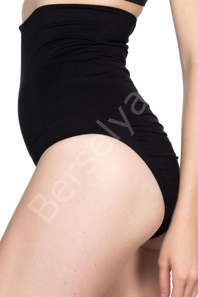 Siyah 2019 Double Yüksek Bel Çıtçıtlı  Slip Korse