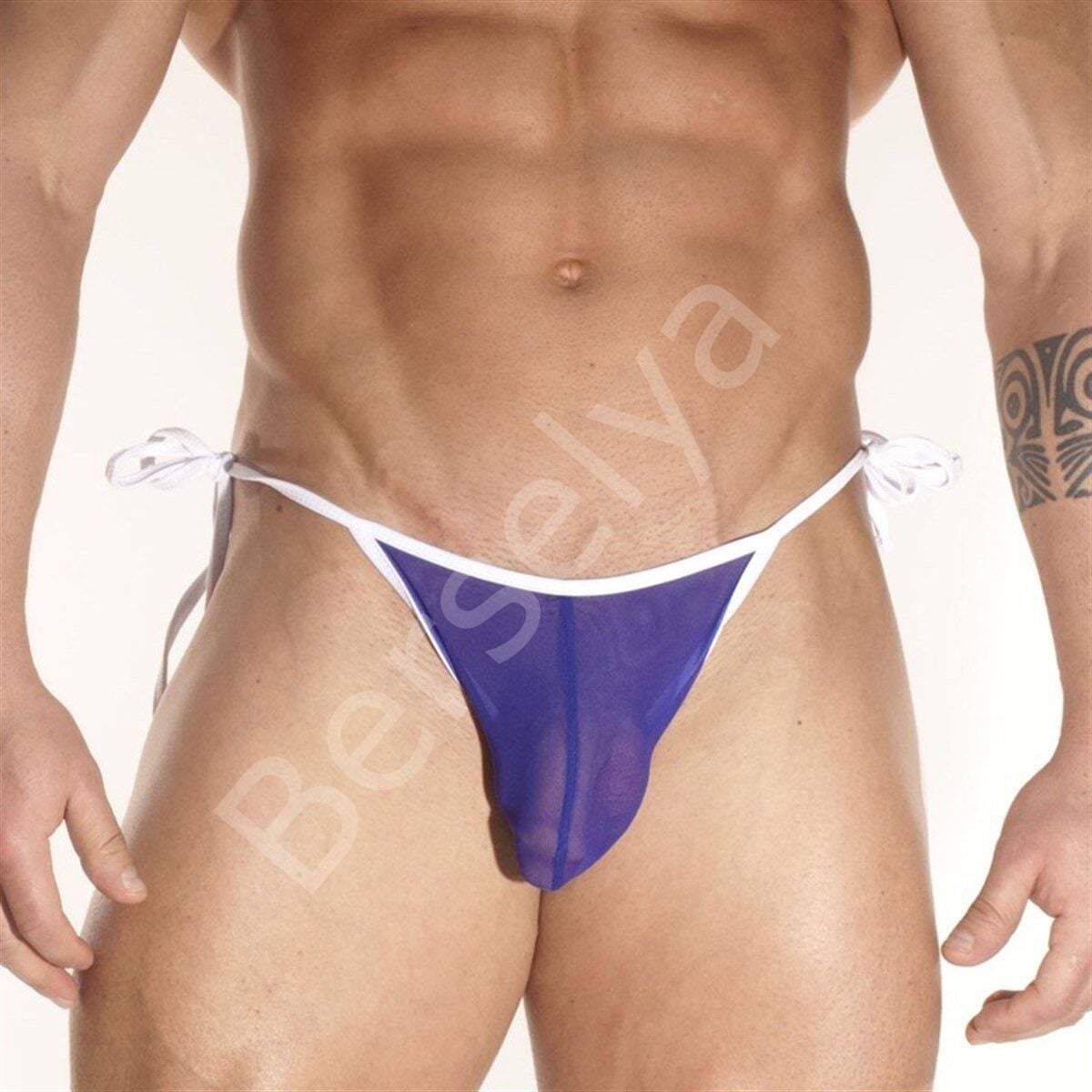 Transparan Yandan Bağlı Erkek  Slip