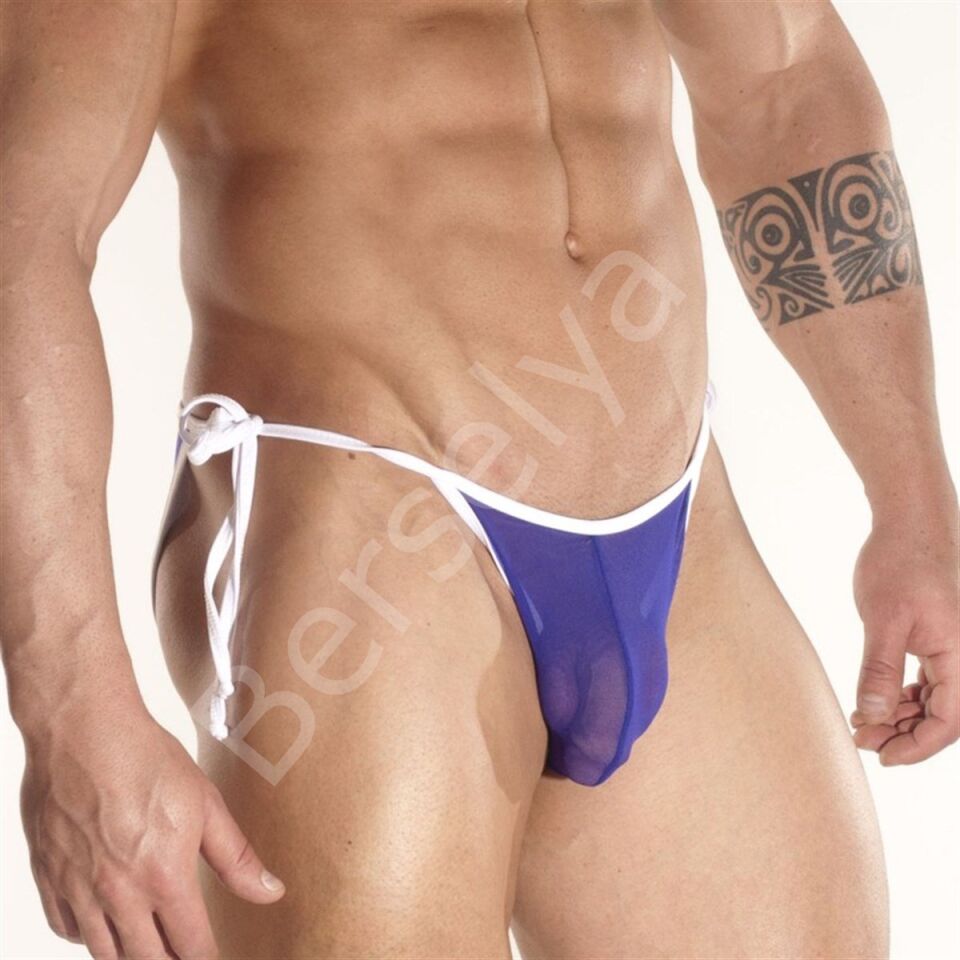 Transparan Yandan Bağlı Erkek  Slip