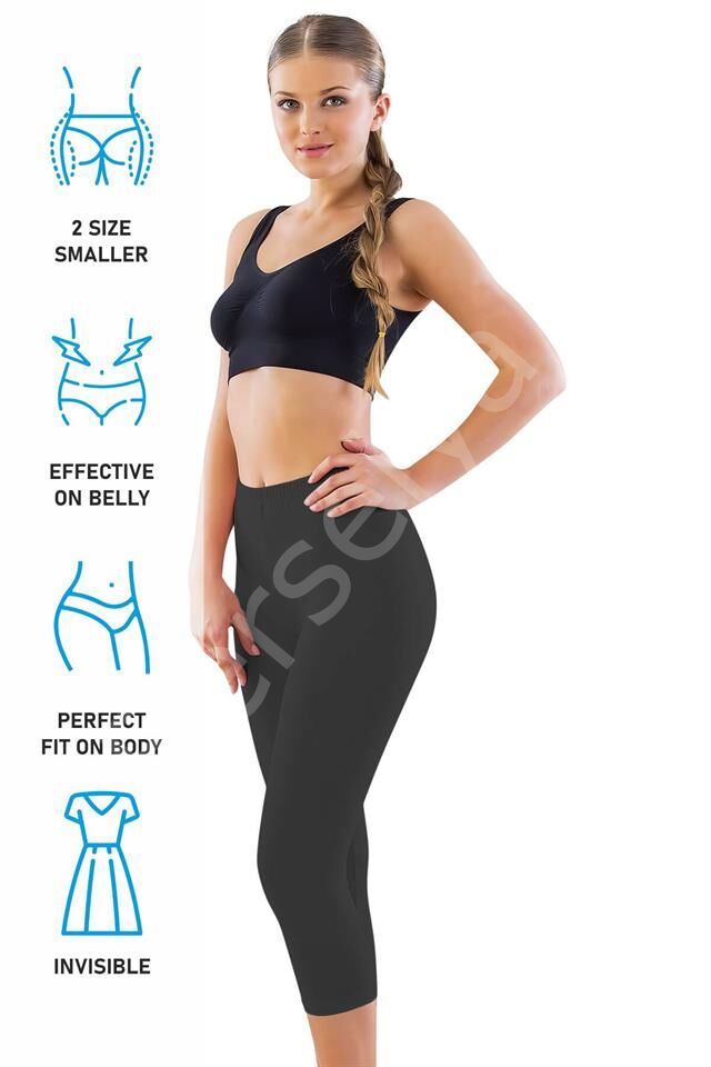 Siyah Mı Emay 7300 Battal Kapri Tayt