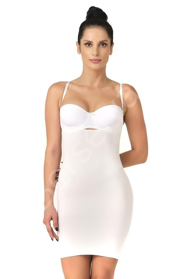 Beyaz Emay 5060 Göğsü Açık Elbise Korse